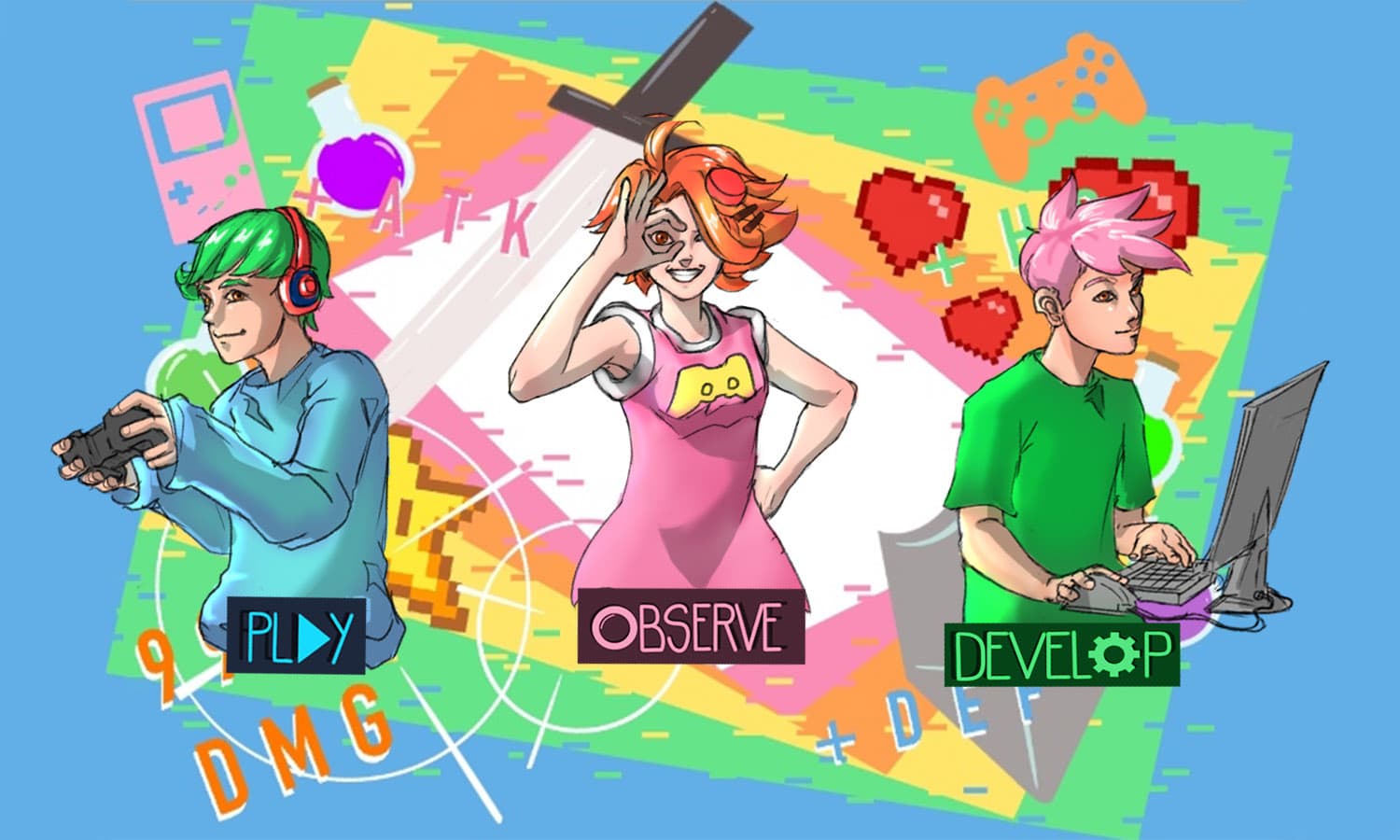 mascots: play, observe, develop